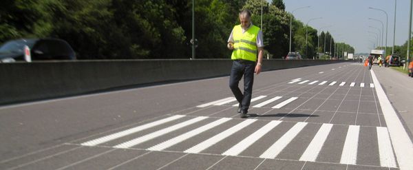 Straßentest in Belgium