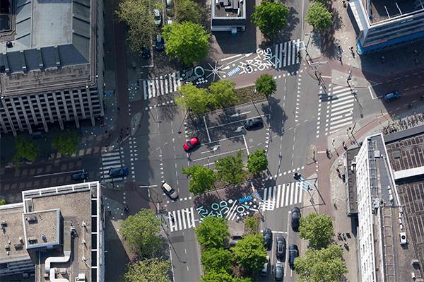 Fußgängerübergang auf der Westblaak in Rotterdam