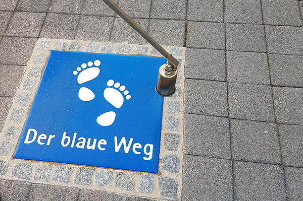 Applikation des Blauen Weges