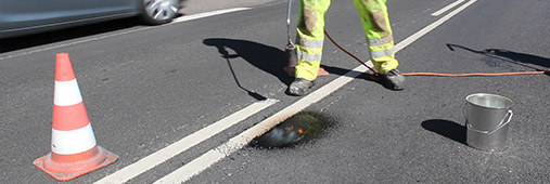 Hot applied road repair