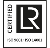 ISO 9001 und ISO 14001 ausgestellt von LRQA